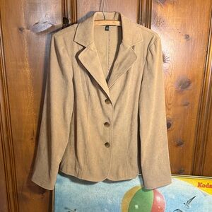 Vintage Harve Benard Classic Camel Micro Suede Blazer